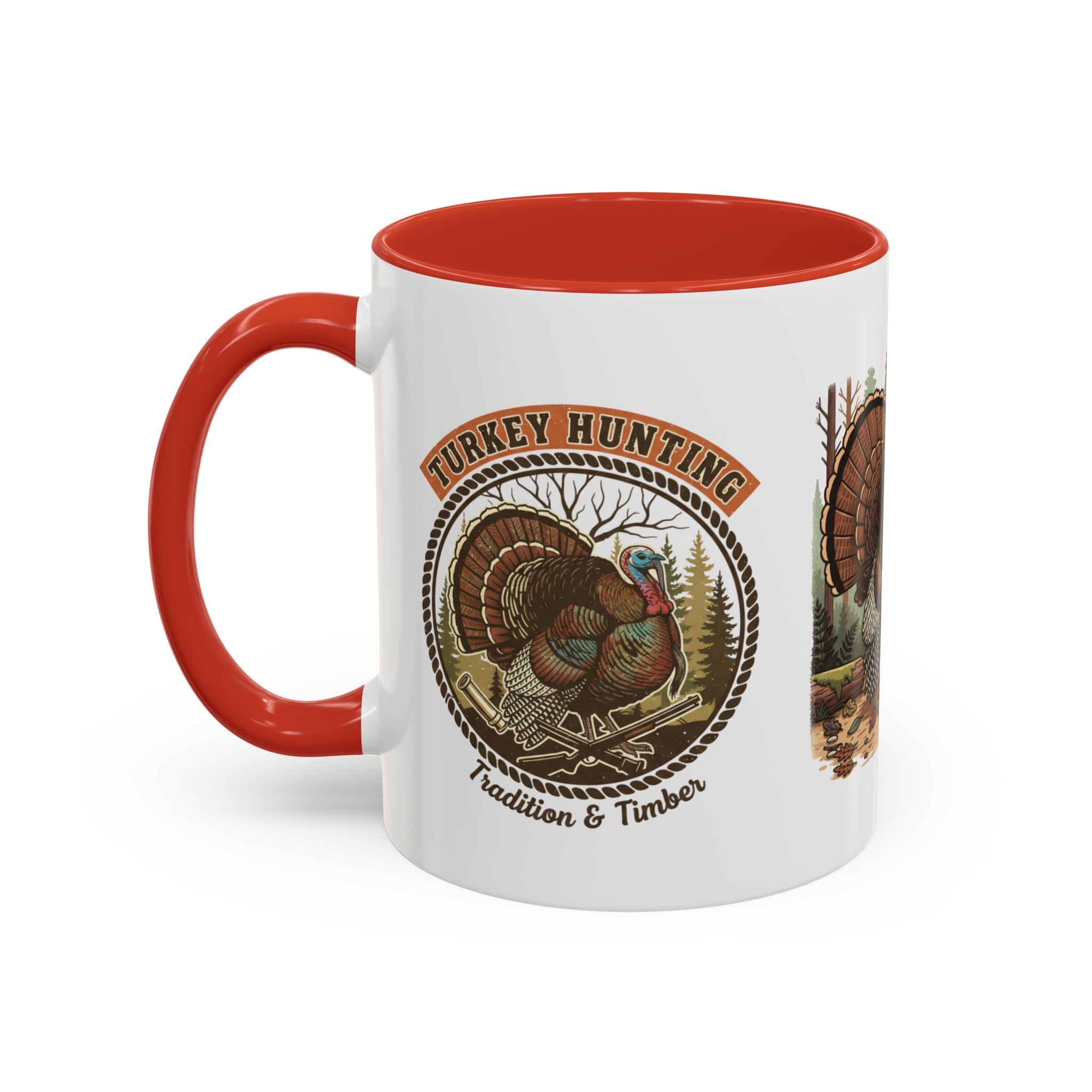Turkey Hunting Coffee Mug — Rustic Wild Turkey Accent Mug (11/15 oz)