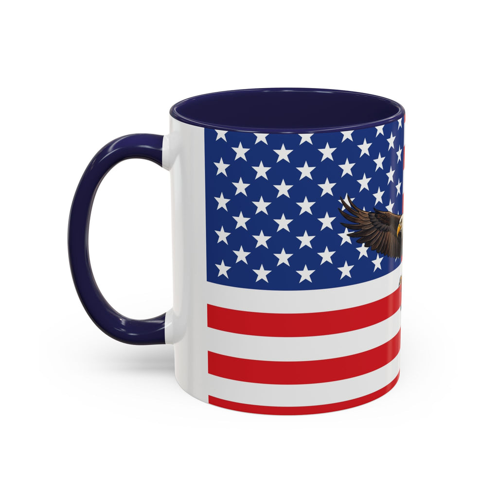 American Flag Mug with Bald Eagle – Patriotic Coffee Cup (11/15oz)