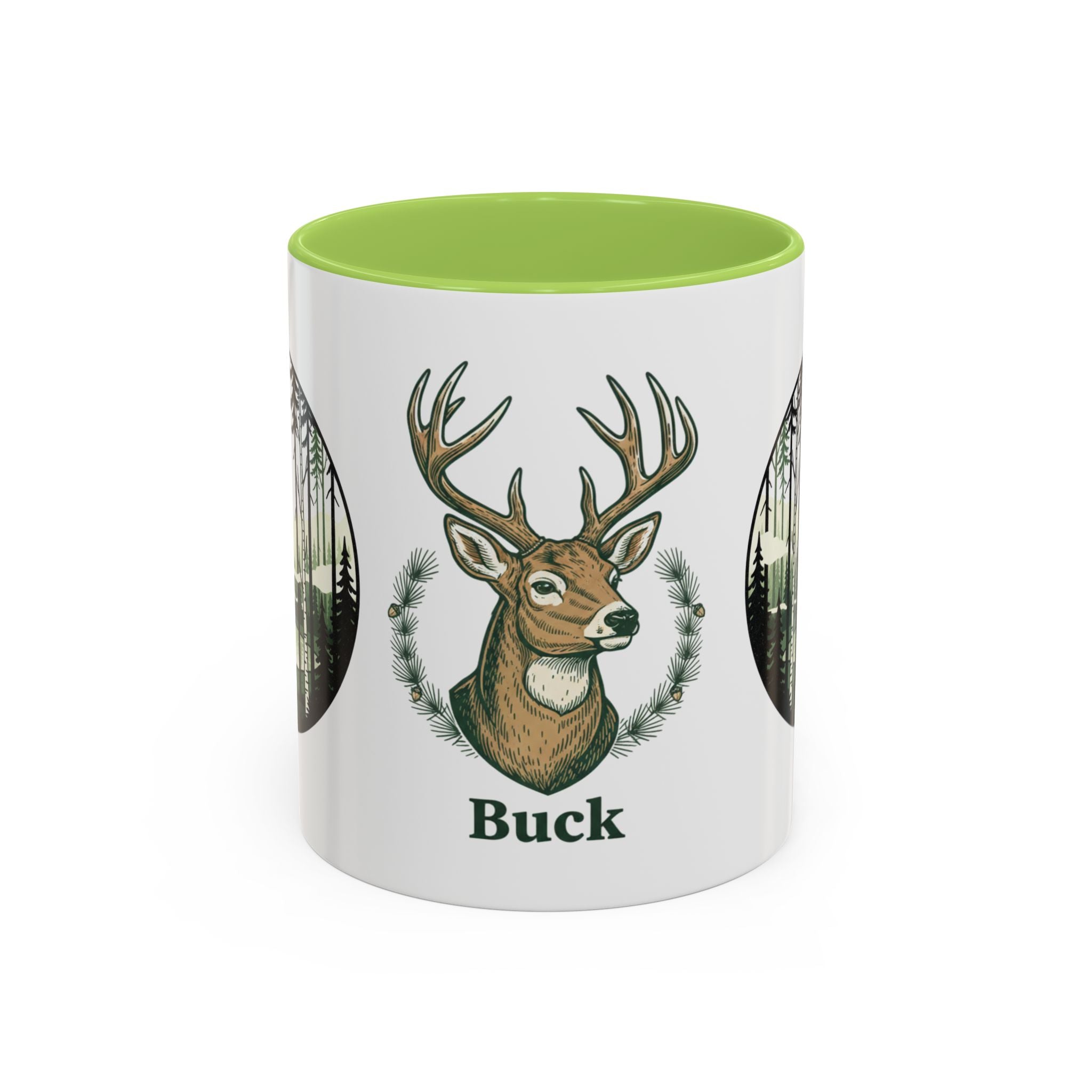 Buck Deer Coffee Mug — Forest Scenic Accent Mug (11/15oz)