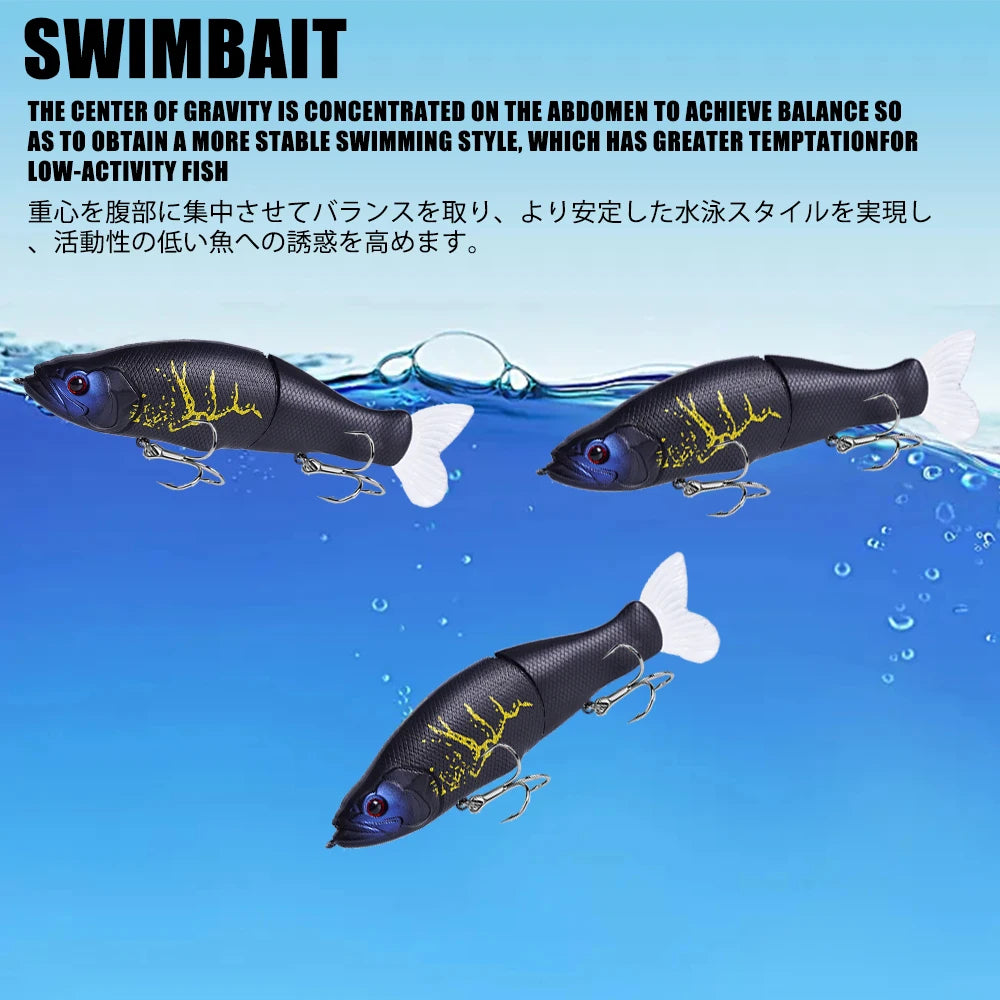 RiverBite Slow-Sinking Swimbait Lure – 135mm 30g Bass & Pike Bait