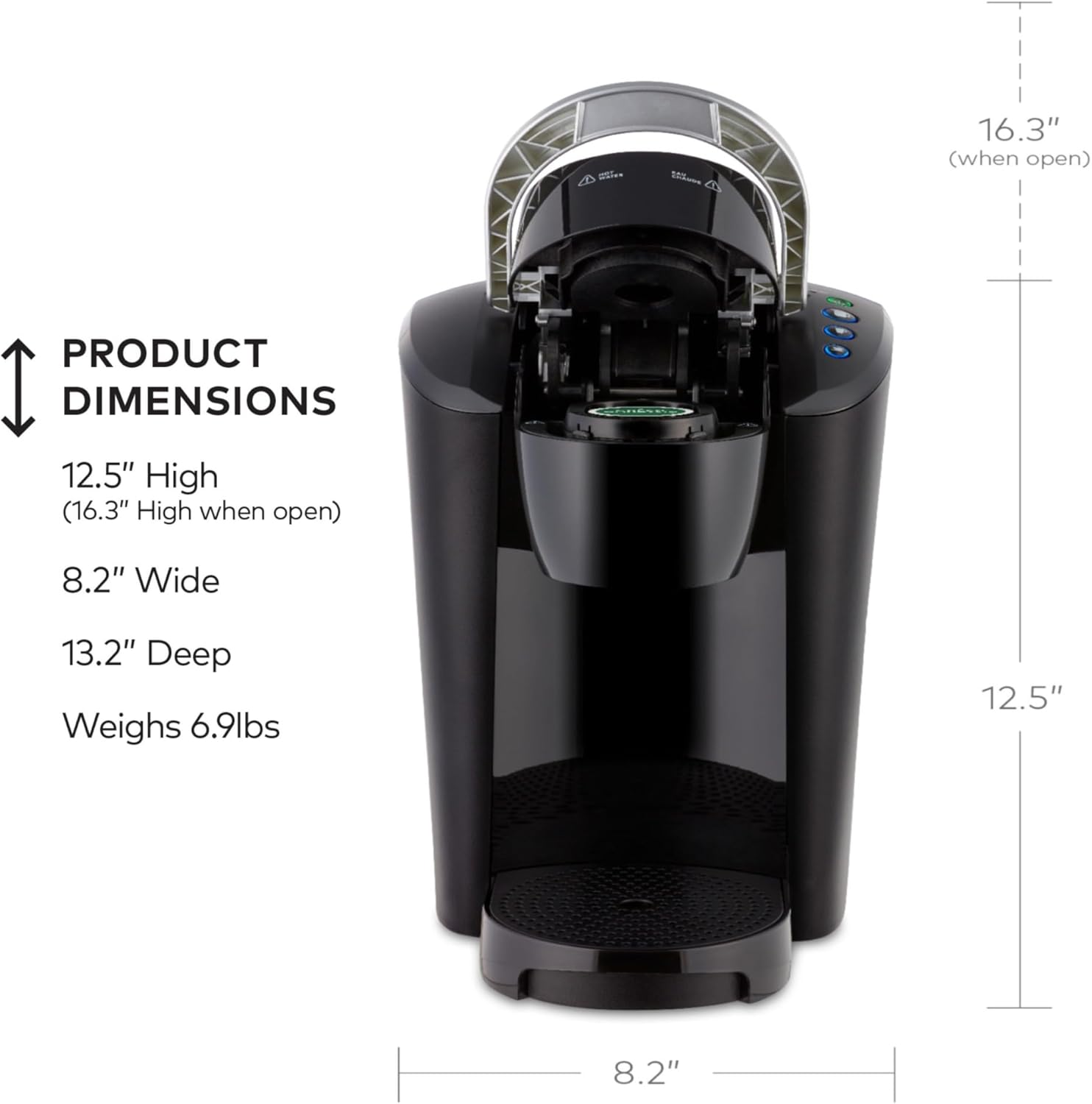Kitchen-Ready Compact Coffee Maker – Space-Saving Single-Serve Brewer