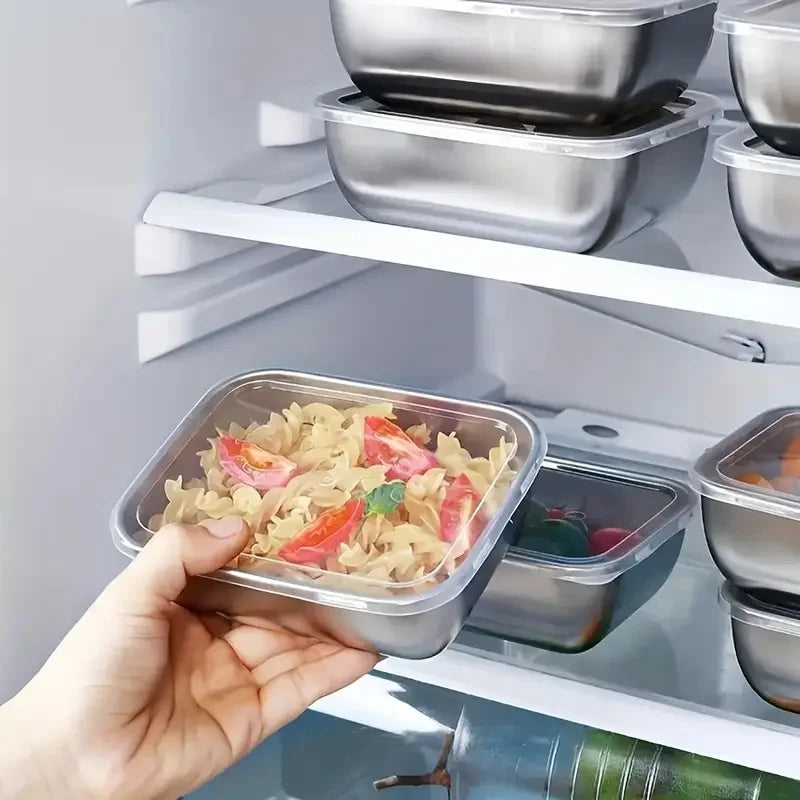Stackable Stainless Steel Meal Prep Containers - Leak-Proof Lunch Boxes