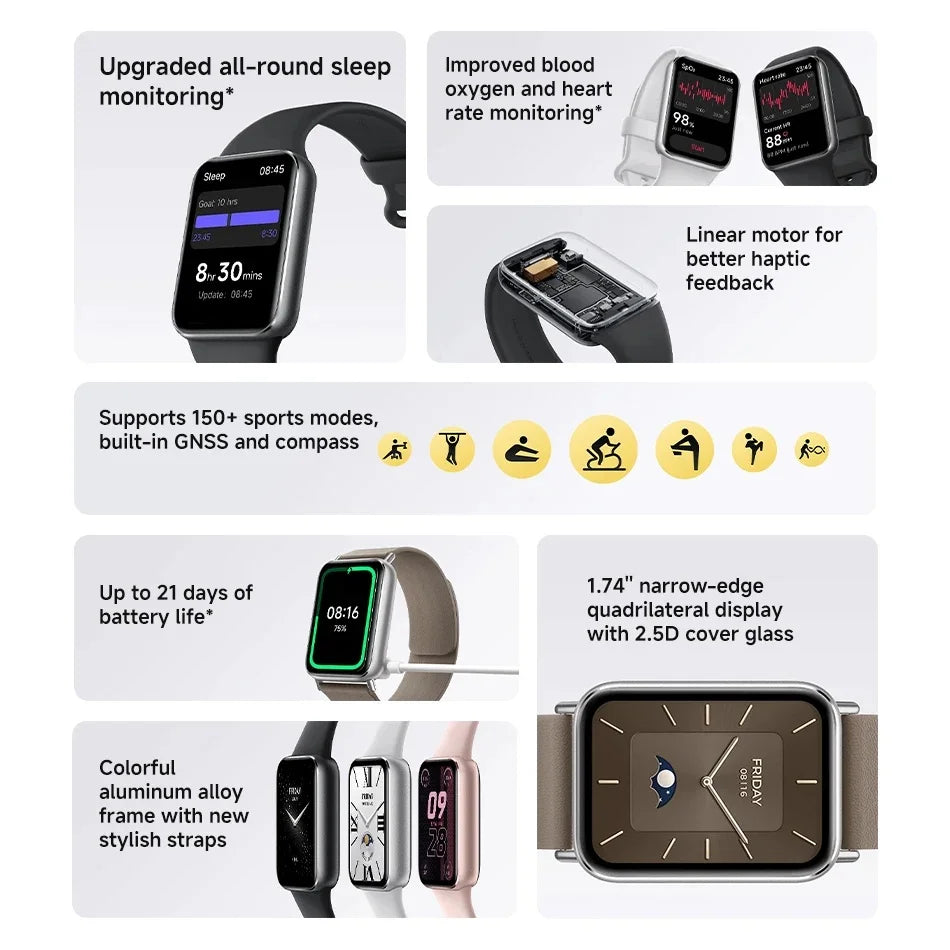 GlowFit Smart Band - Fitness Tracker with AMOLED Display & Heart Rate Monitor