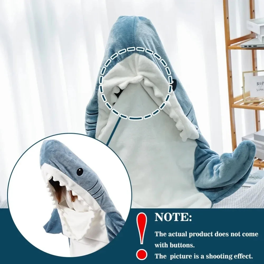 Cozy Shark Hooded Sleeping Bag