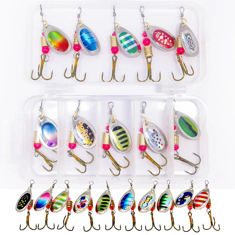Fast Spin Metal Spoon Fishing Lure – High-Reflective Multi-Pack