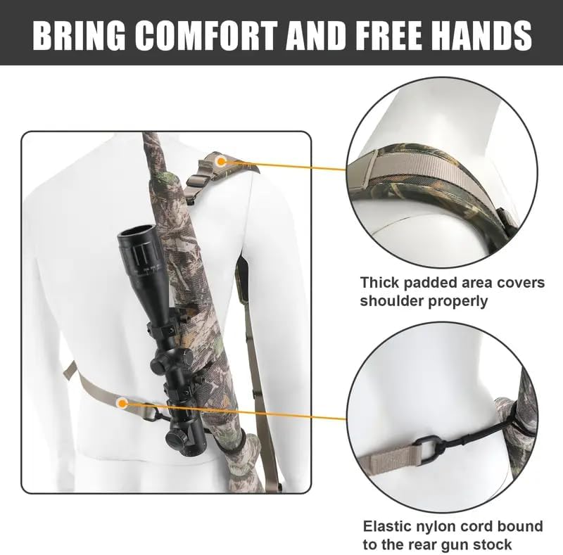 RapidCarry Pro No-Drill Rifle Sling - Padded Hunting Carry Strap