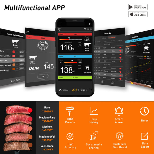 Smart Grill Thermometer Pro
