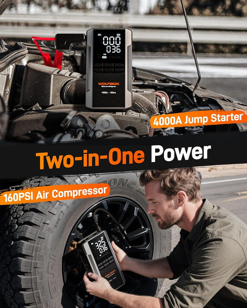 MegaVolt Portable Jump Starter & Tire Inflator