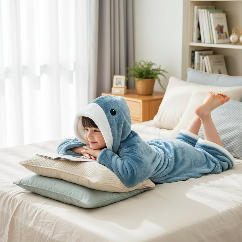 Cozy Shark Hooded Sleeping Bag