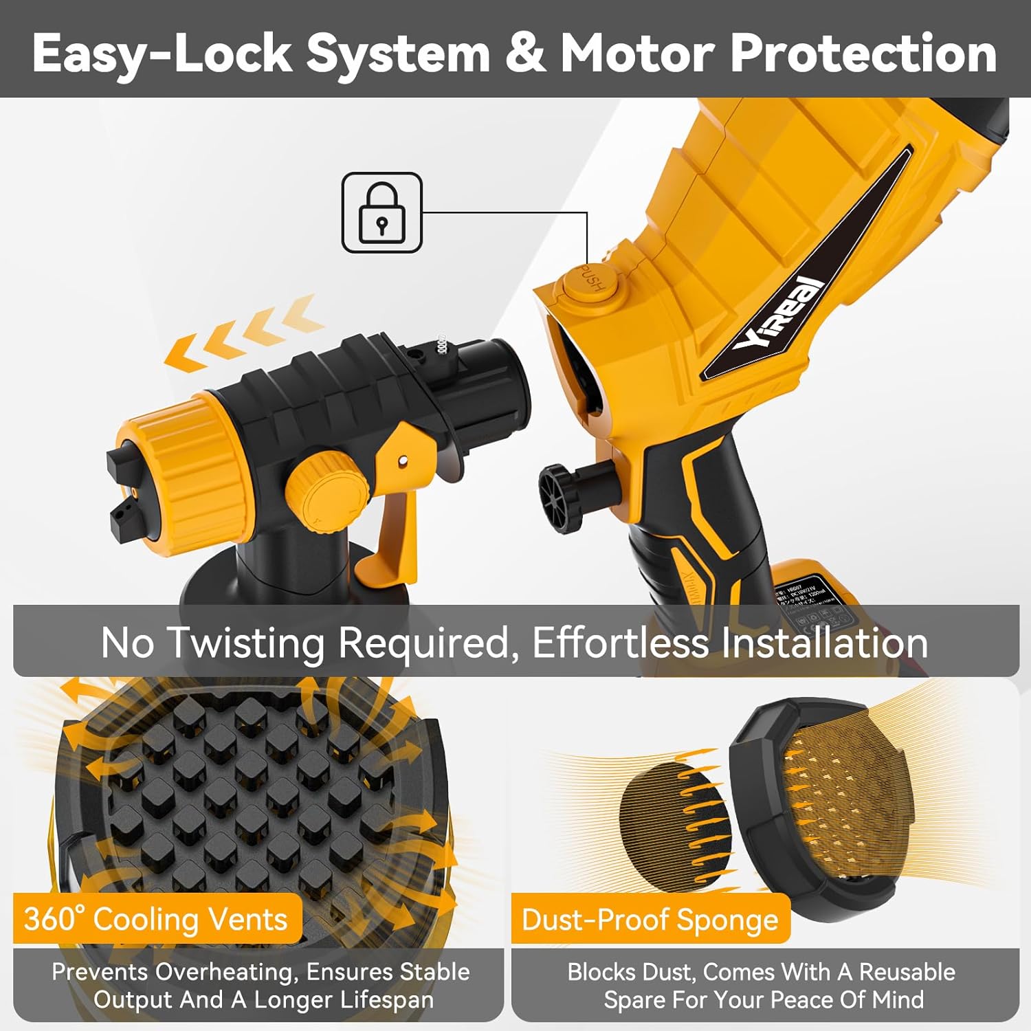 ProFlow Cordless Paint Sprayer Kit – Long Battery Life & Reusable Metal Filter