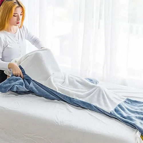 Cozy Shark Hooded Sleeping Bag