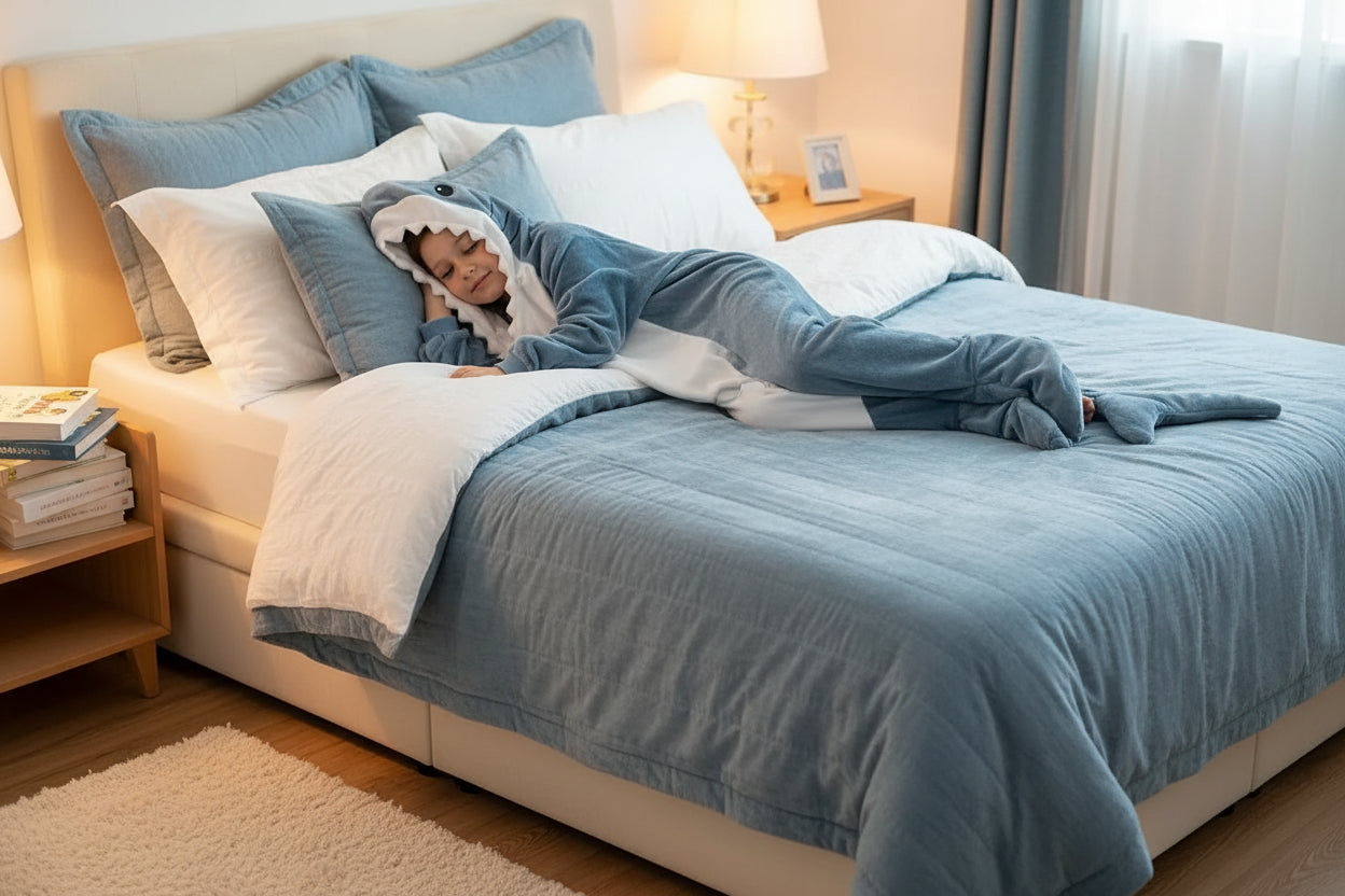 Cozy Shark Hooded Sleeping Bag
