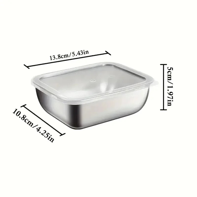 Stackable Stainless Steel Meal Prep Containers - Leak-Proof Lunch Boxes