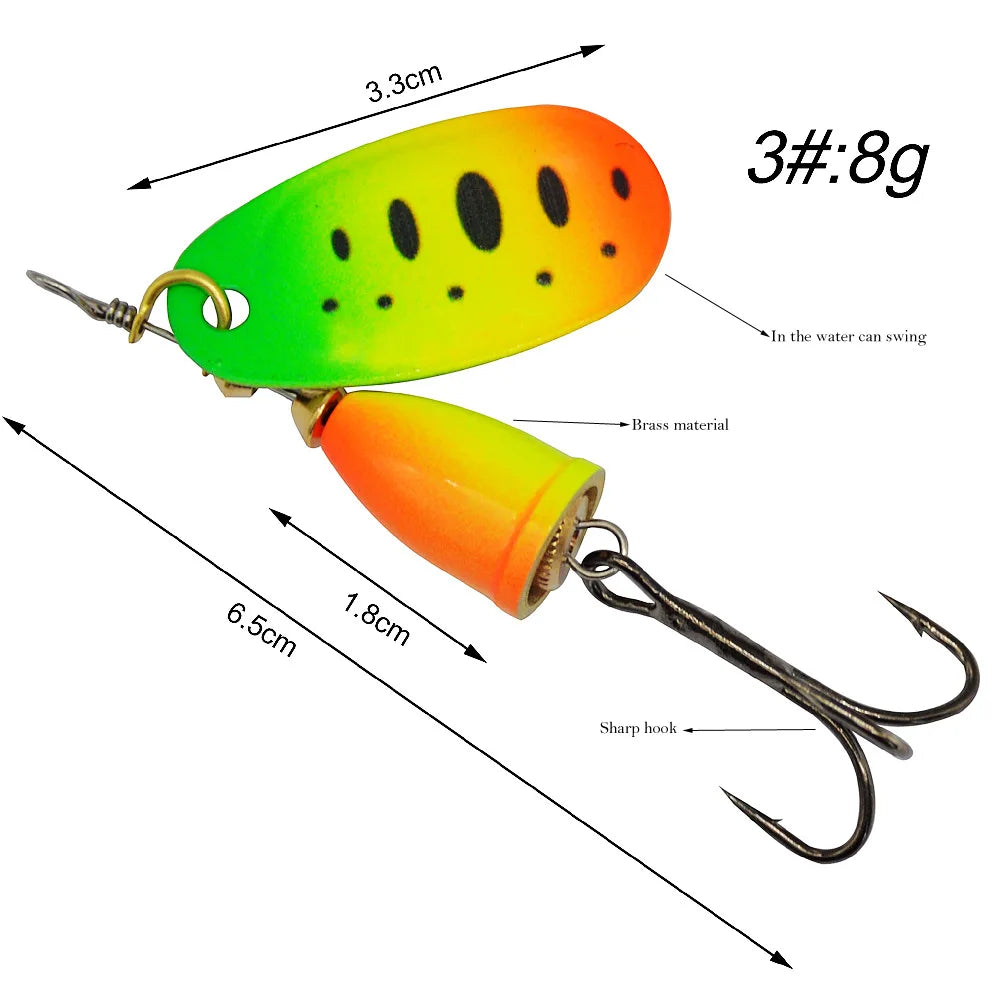 Copper Spin Fishing Lure Set