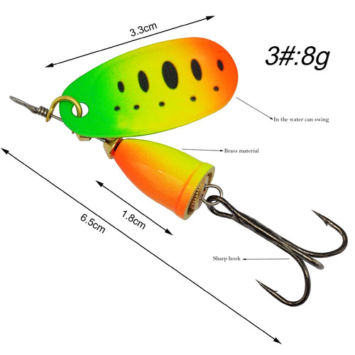Copper Spin Fishing Lure Set