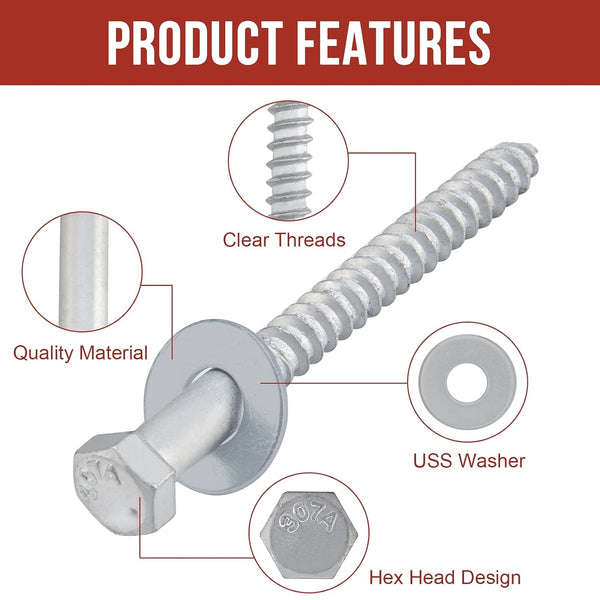 Heavy-Duty Galvanized Lag Bolts