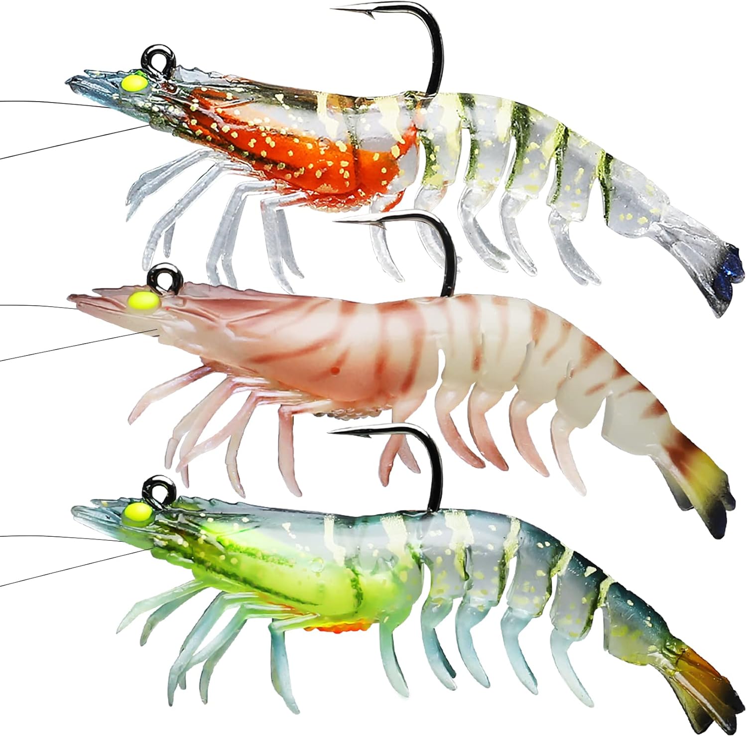 EasyCatch Soft Swimbait Fishing Lure Pack – Pre-Rigged TPE Baits