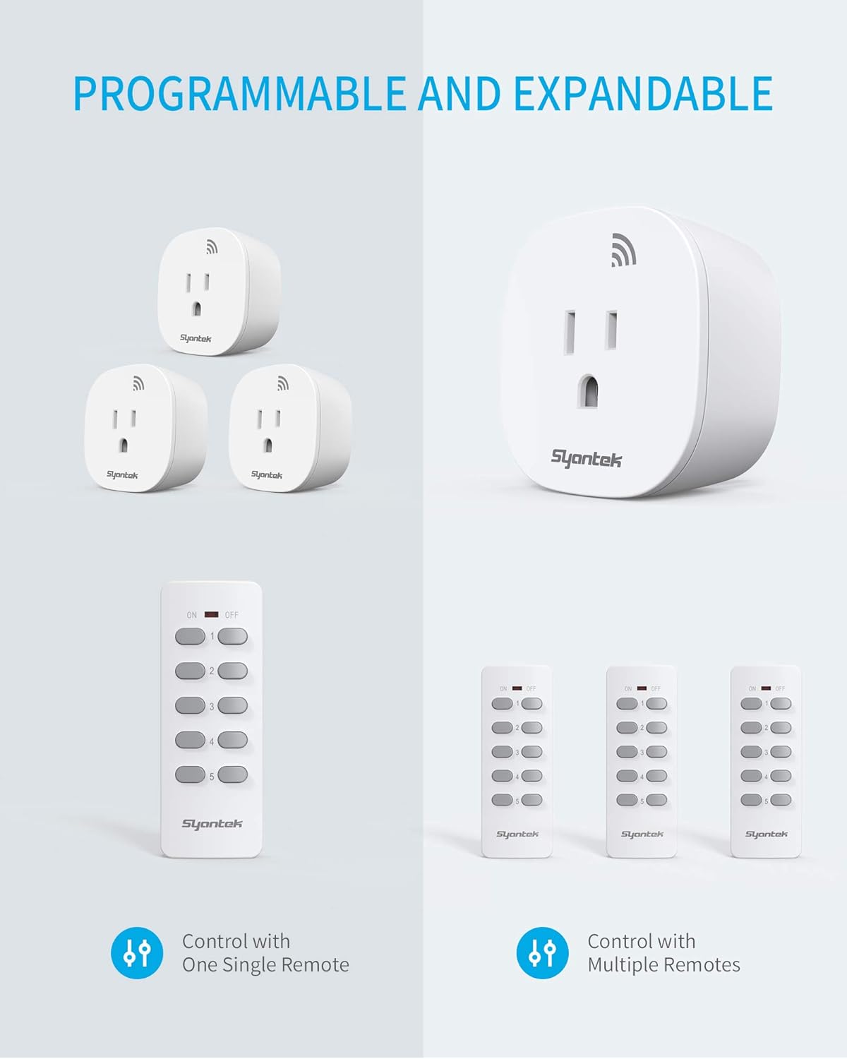 Wireless Remote Control Outlet Kit - Smart Home Switch Set