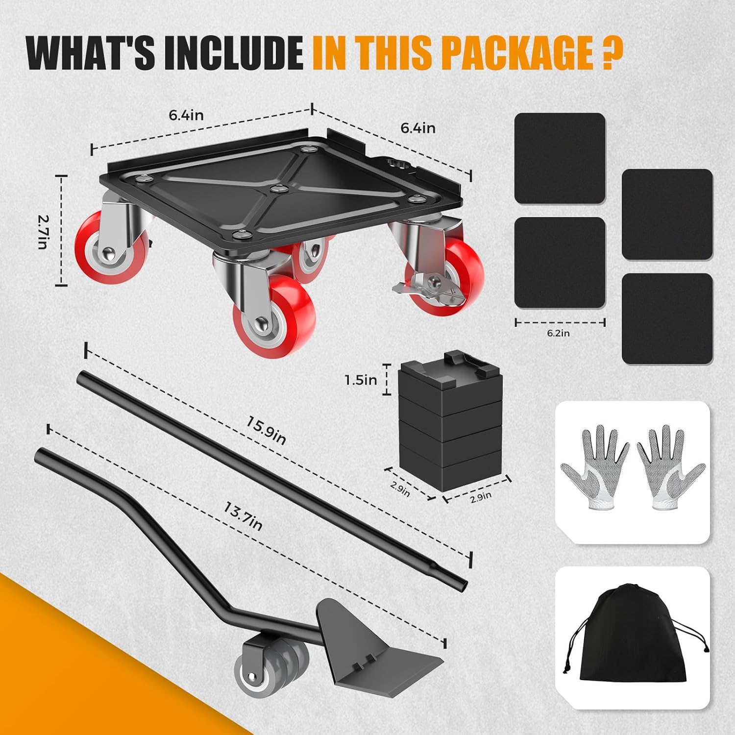 Heavy Duty Furniture Mover with Floor Protection