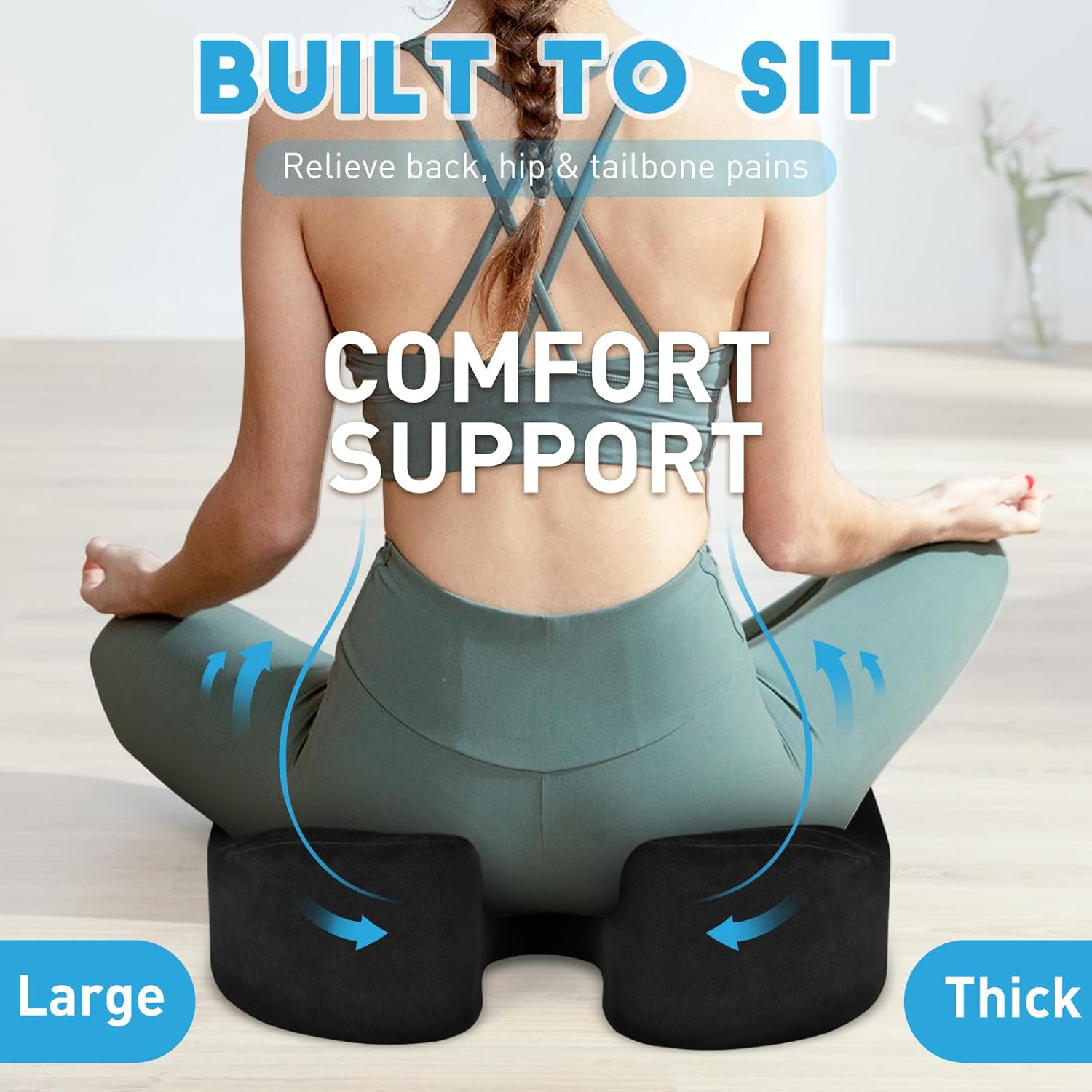 ComfyCore Pro Memory Foam Seat Cushion – Tailbone & Sciatica Relief